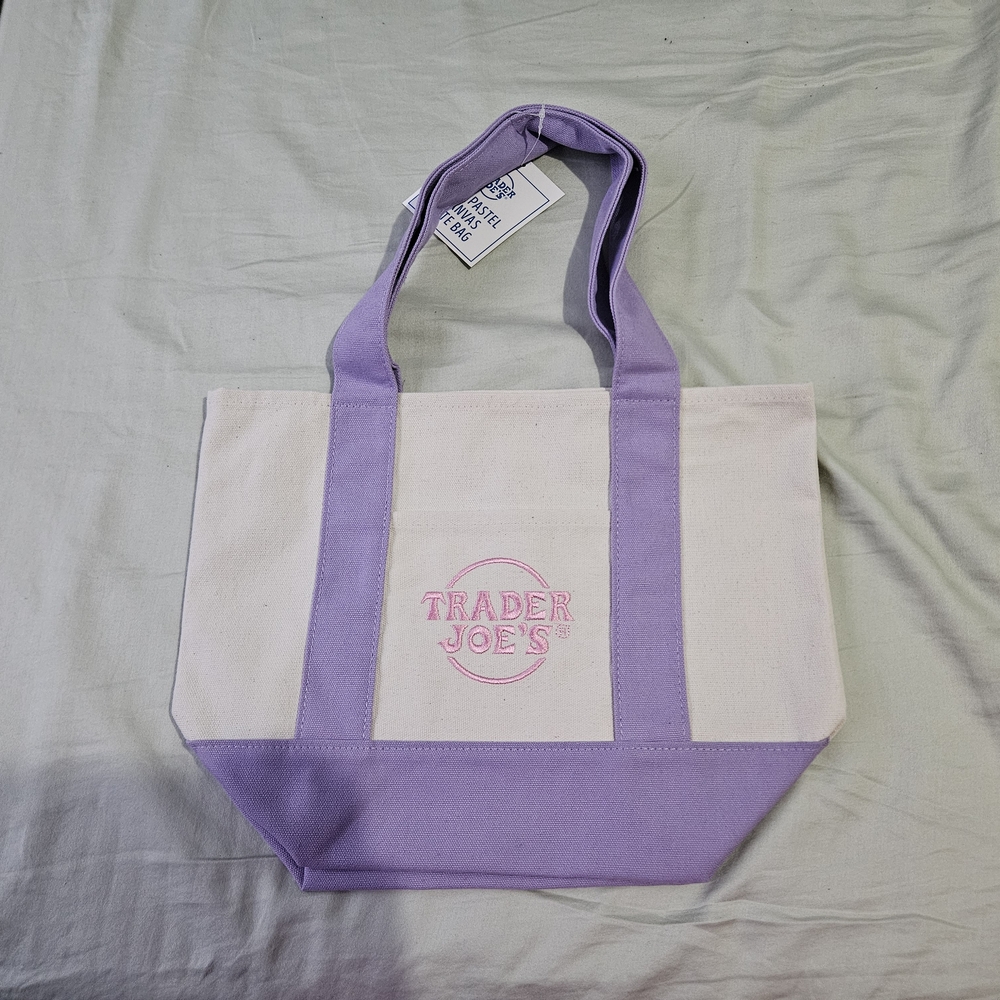 Mini Purple and Cream Bag with Two-Tone Design